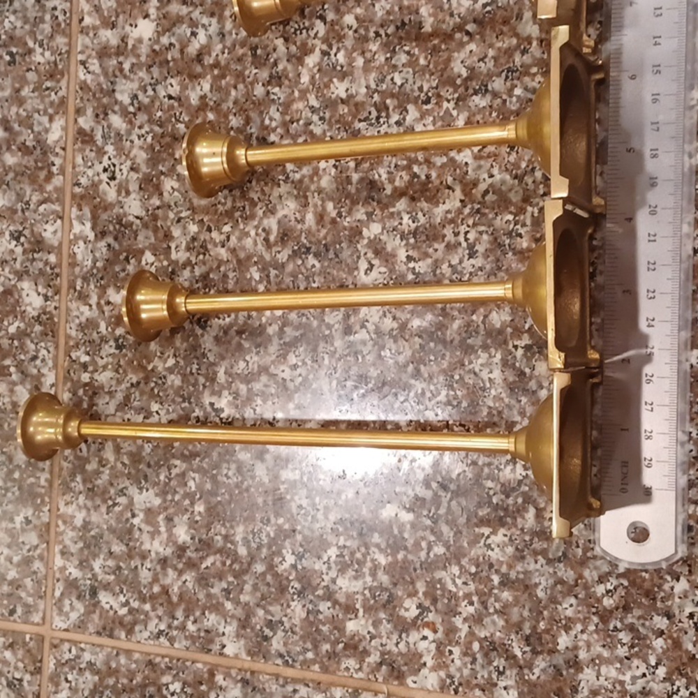 Set of 6 Gold Candle Holders - Picture 2 of 5